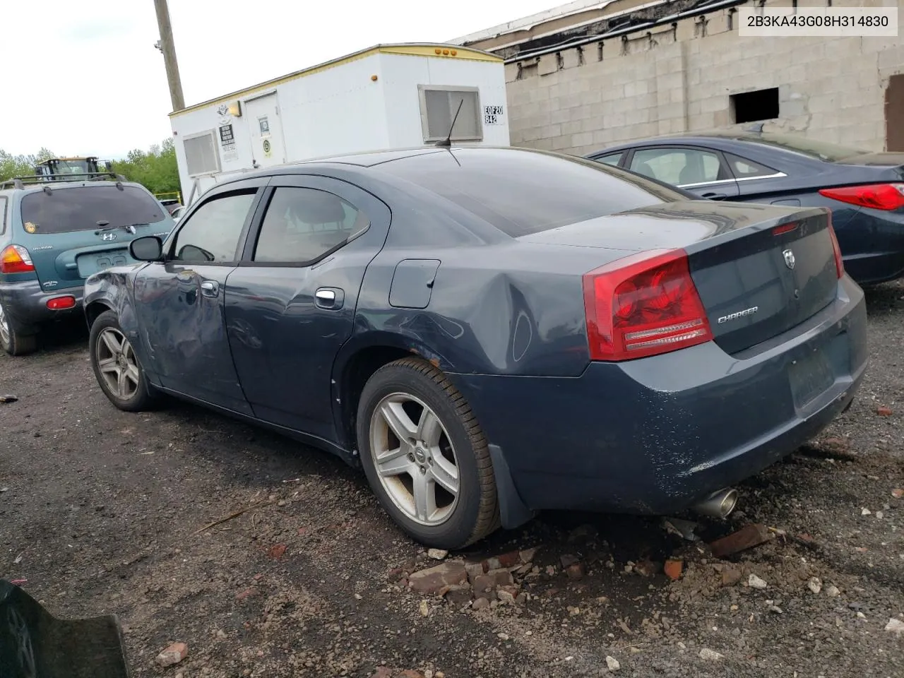 2008 Dodge Charger VIN: 2B3KA43G08H314830 Lot: 53270654