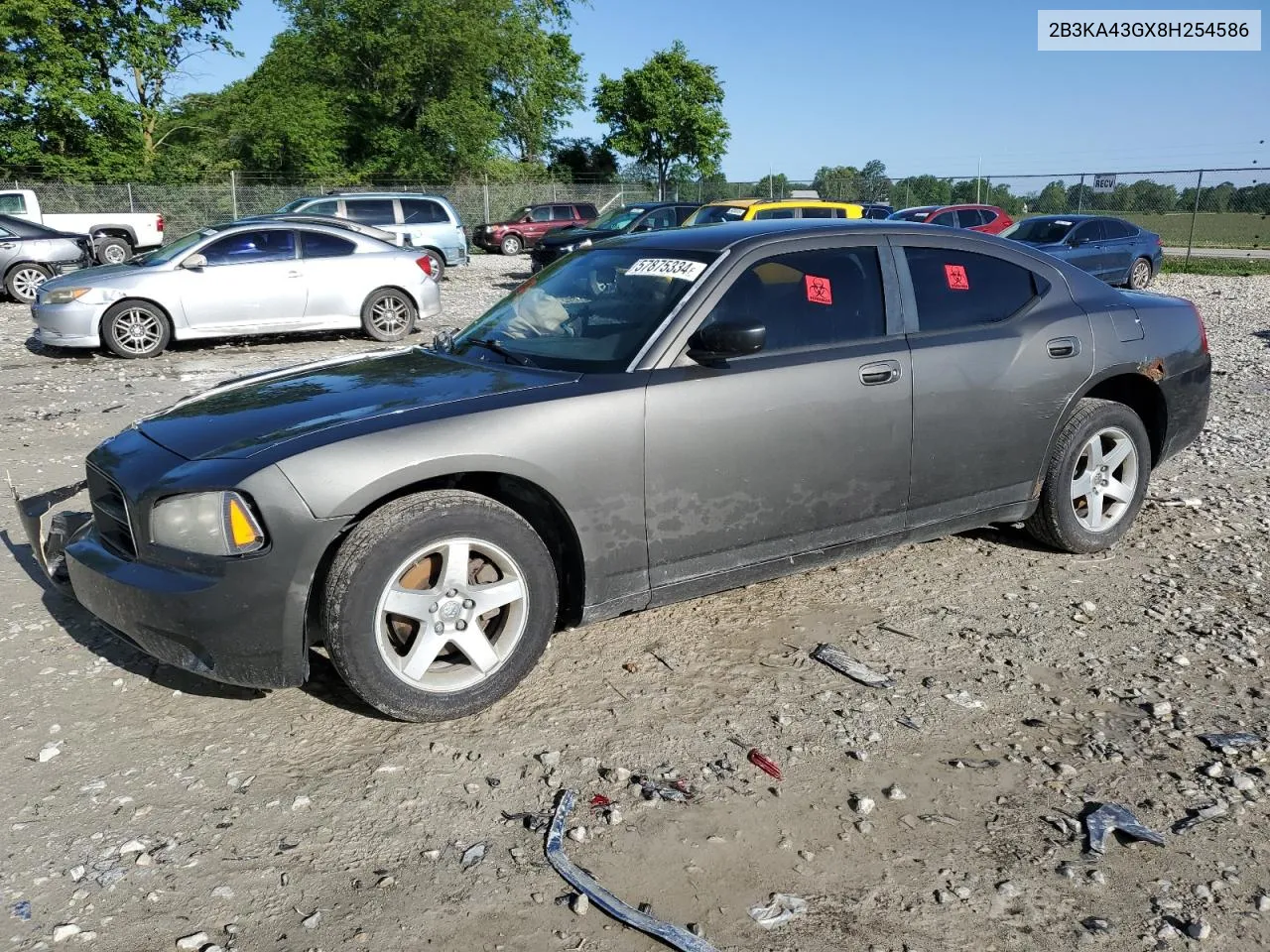 2008 Dodge Charger VIN: 2B3KA43GX8H254586 Lot: 57875334