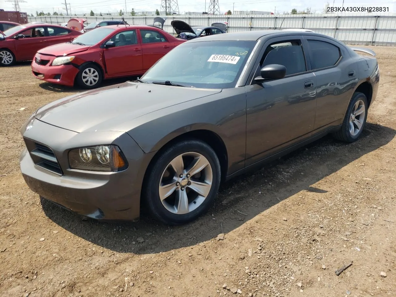 2008 Dodge Charger VIN: 2B3KA43GX8H228831 Lot: 65186474