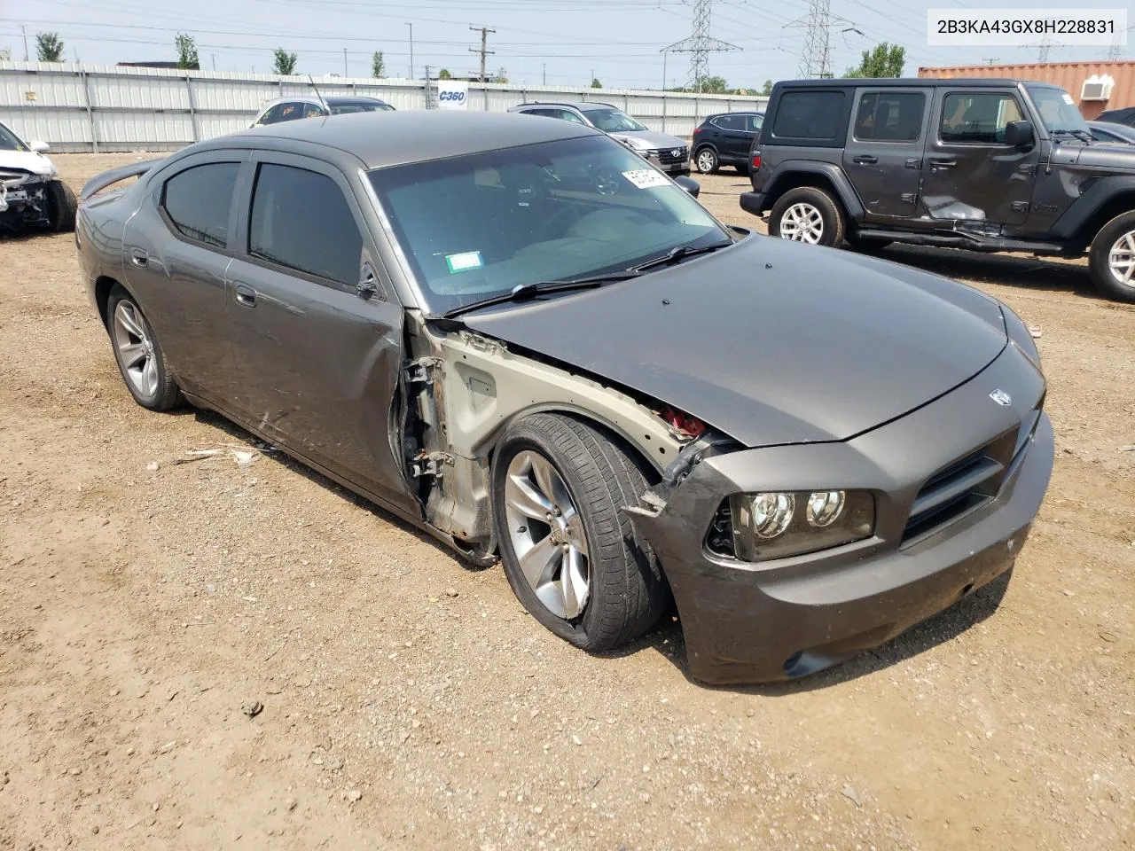 2008 Dodge Charger VIN: 2B3KA43GX8H228831 Lot: 65186474