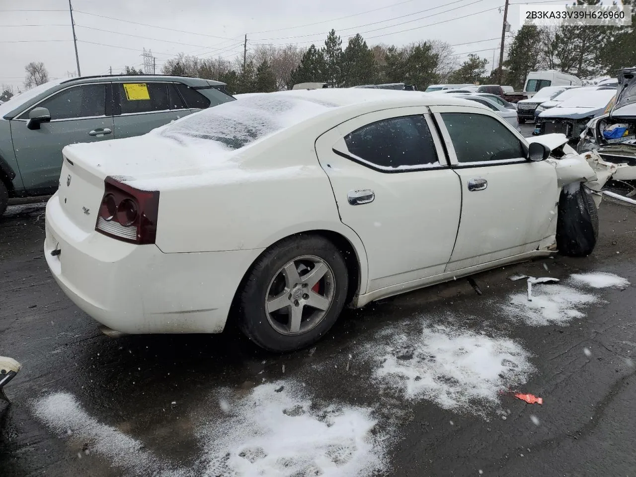 2009 Dodge Charger Sxt VIN: 2B3KA33V39H626960 Lot: 44058134