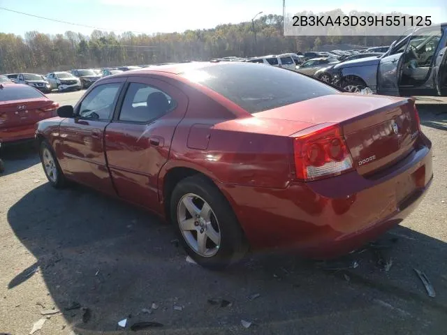 2009 Dodge Charger VIN: 2B3KA43D39H551125 Lot: 50935104