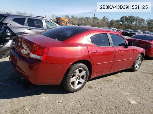 2009 Dodge Charger VIN: 2B3KA43D39H551125 Lot: 50935104