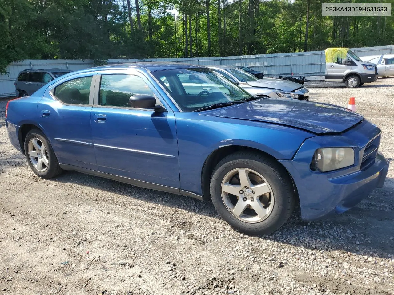 2009 Dodge Charger VIN: 2B3KA43D69H531533 Lot: 55260354