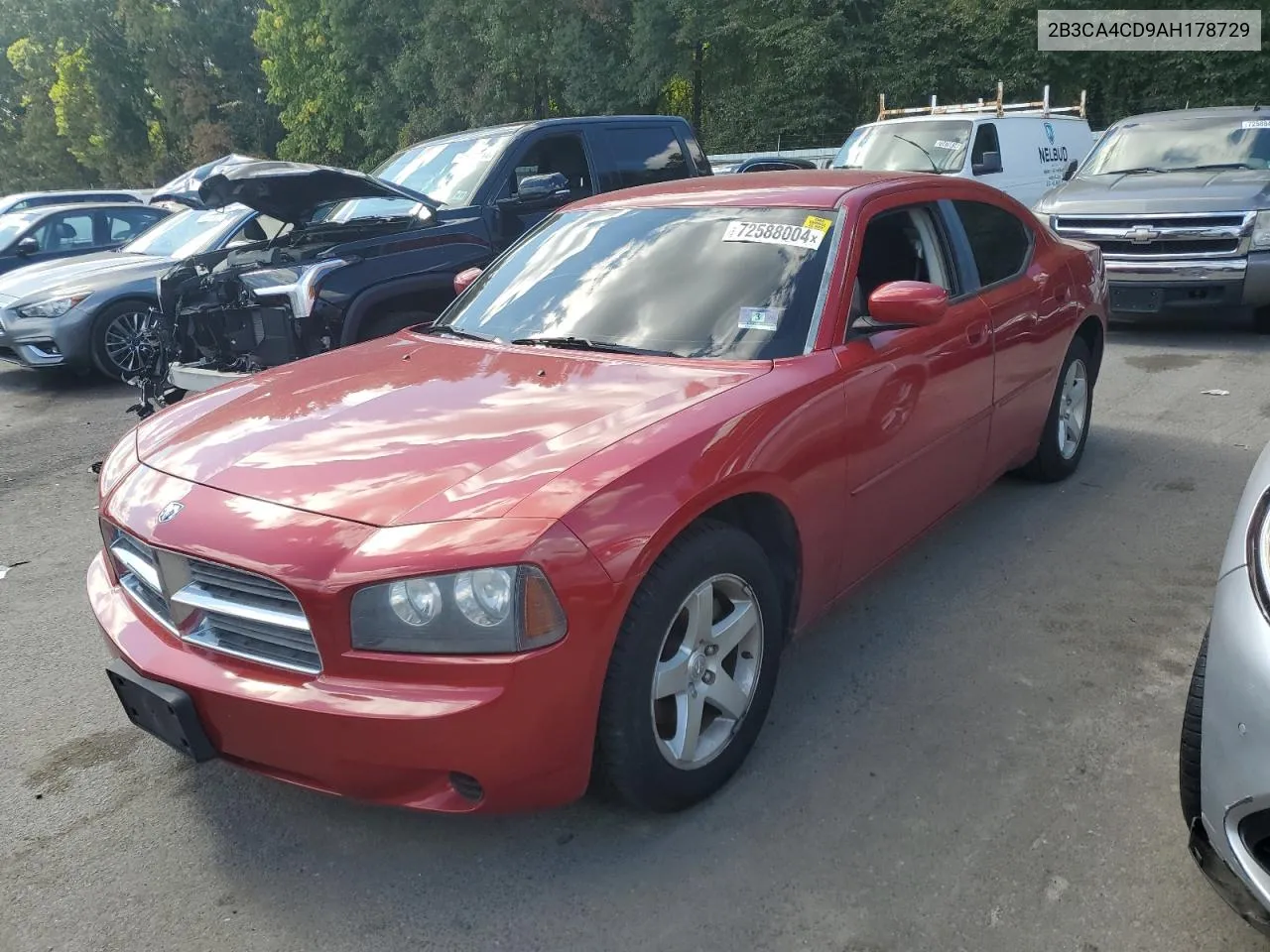 2010 Dodge Charger VIN: 2B3CA4CD9AH178729 Lot: 72588004