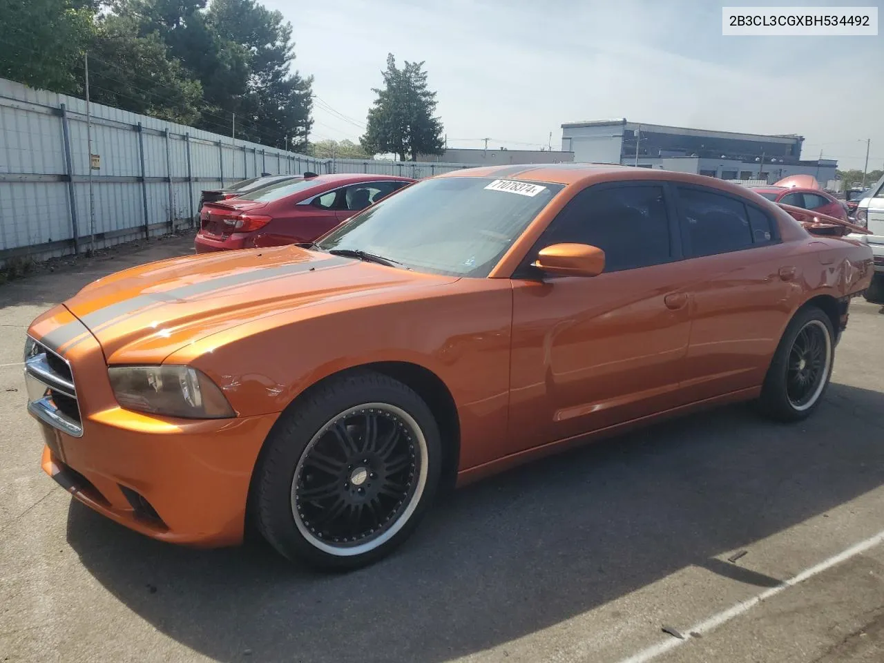 2011 Dodge Charger VIN: 2B3CL3CGXBH534492 Lot: 71078374