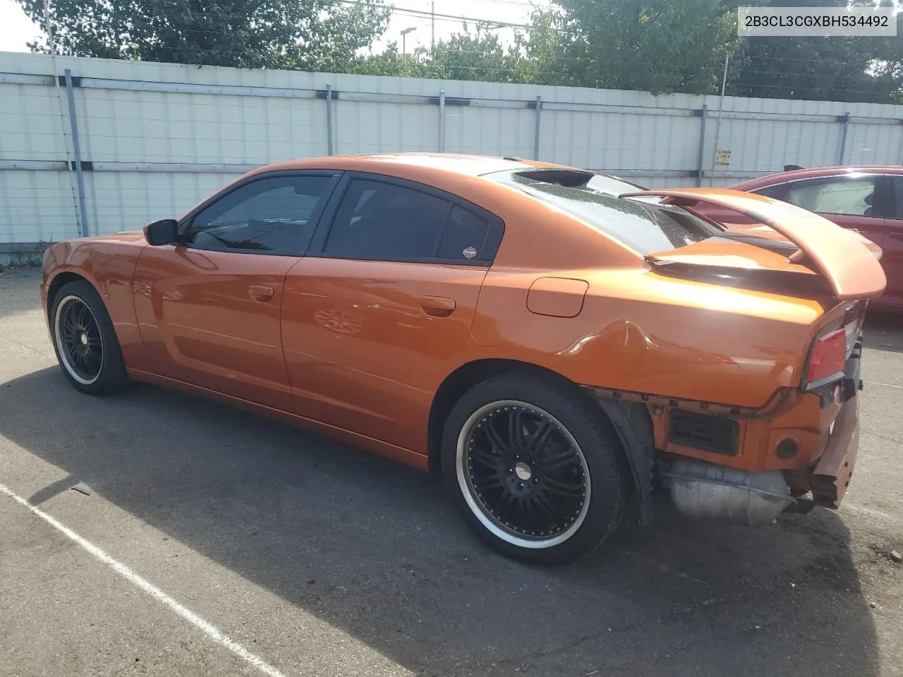 2011 Dodge Charger VIN: 2B3CL3CGXBH534492 Lot: 71078374