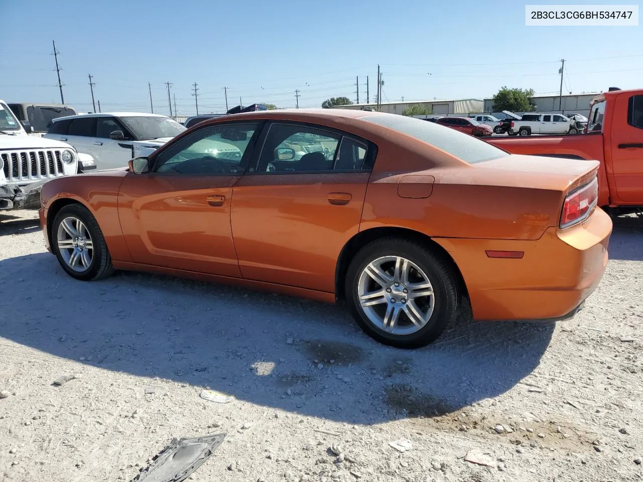 2011 Dodge Charger VIN: 2B3CL3CG6BH534747 Lot: 72554904