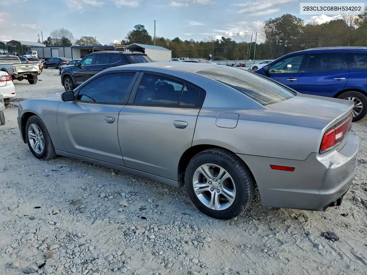 2B3CL3CG8BH534202 2011 Dodge Charger