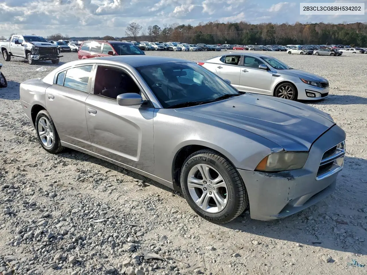 2B3CL3CG8BH534202 2011 Dodge Charger