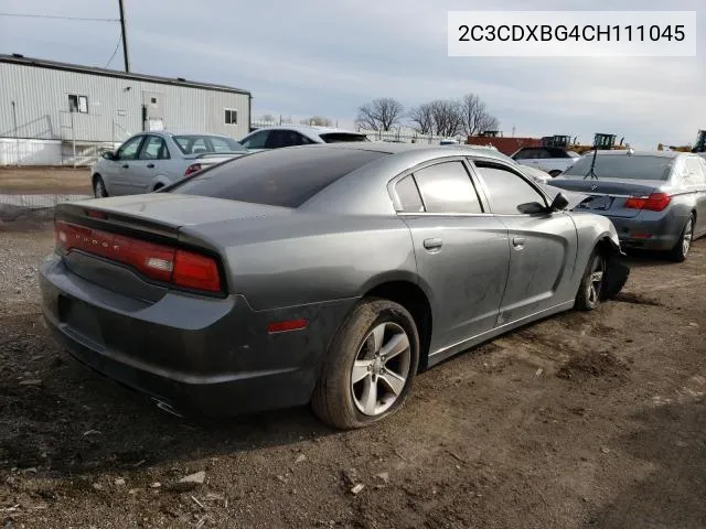 2012 Dodge Charger Se VIN: 2C3CDXBG4CH111045 Lot: 49158604