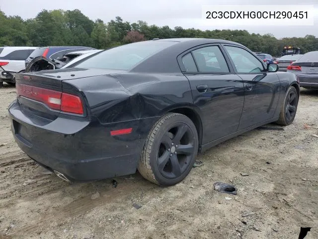 2C3CDXHG0CH290451 2012 Dodge Charger Sxt