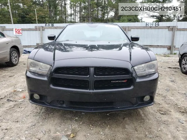 2C3CDXHG0CH290451 2012 Dodge Charger Sxt