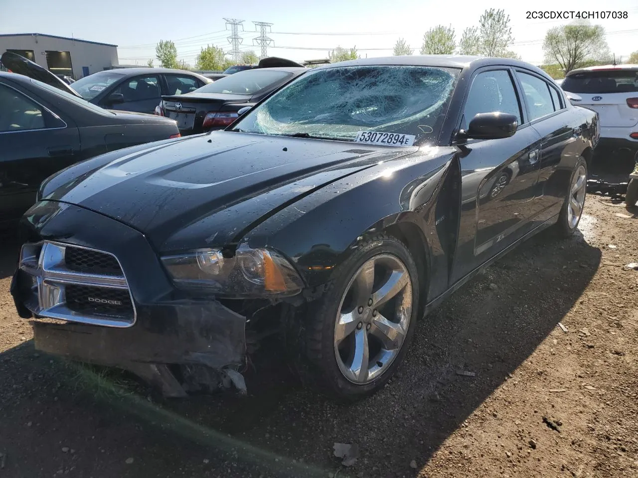 2012 Dodge Charger R/T VIN: 2C3CDXCT4CH107038 Lot: 53072894