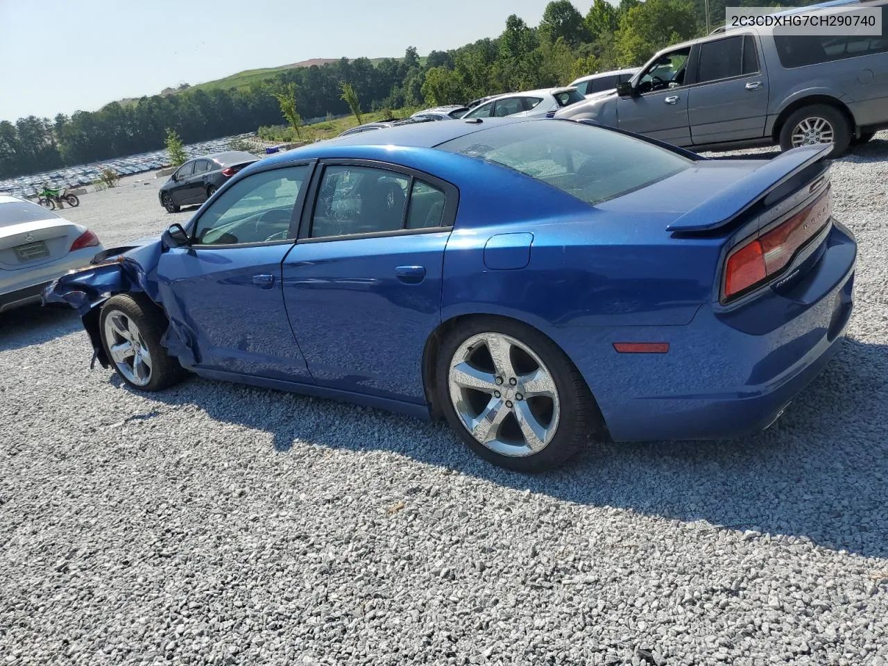 2012 Dodge Charger Sxt VIN: 2C3CDXHG7CH290740 Lot: 58963504