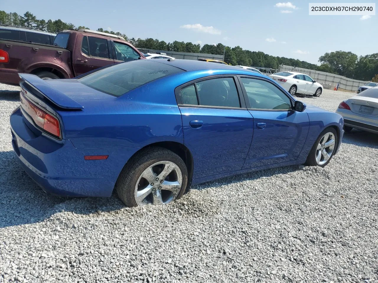 2012 Dodge Charger Sxt VIN: 2C3CDXHG7CH290740 Lot: 58963504