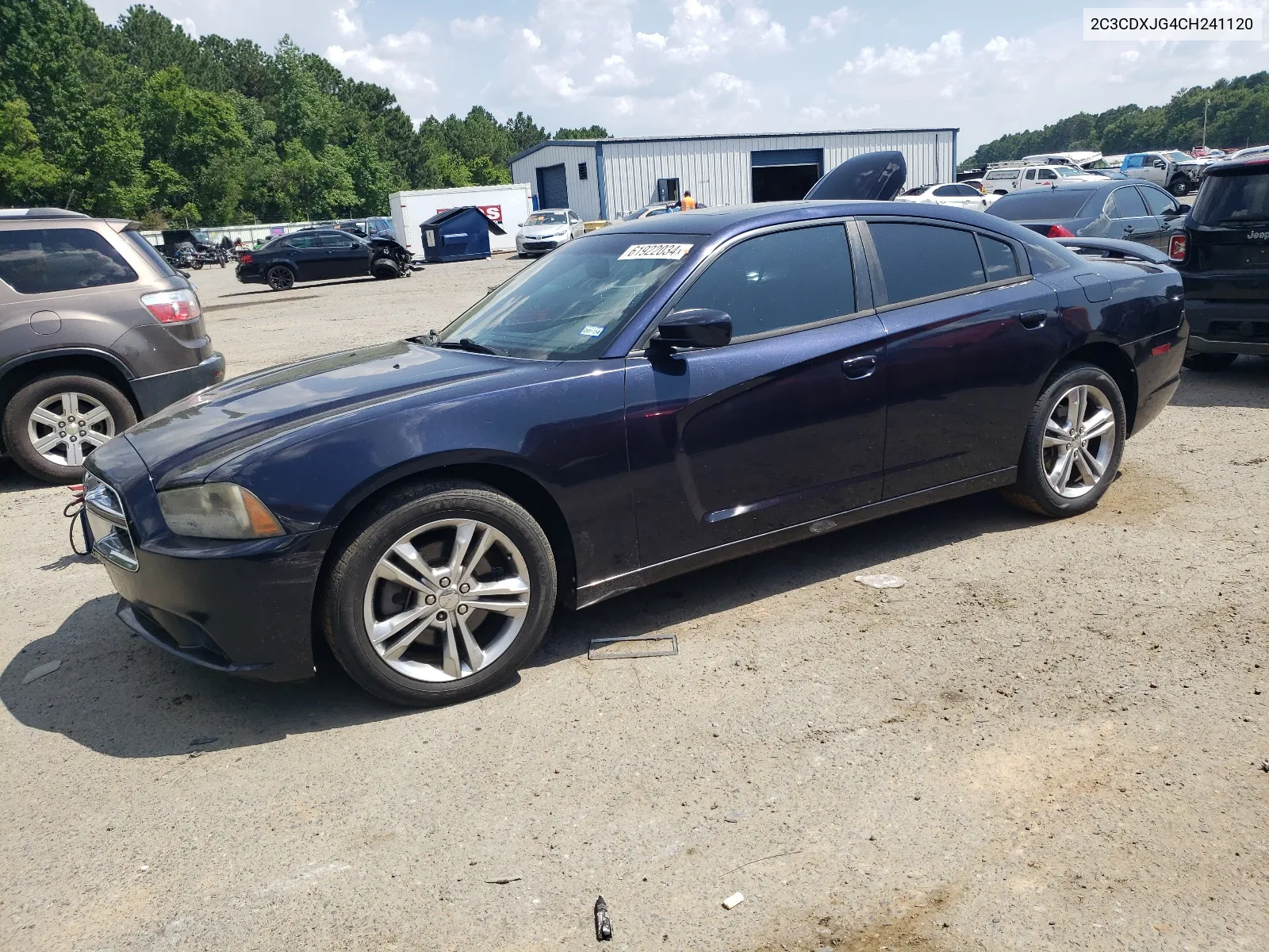 2012 Dodge Charger Sxt VIN: 2C3CDXJG4CH241120 Lot: 61922034