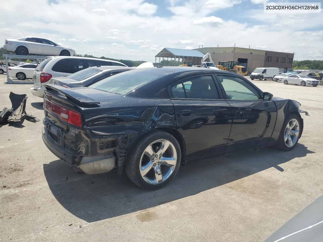 2012 Dodge Charger Sxt VIN: 2C3CDXHG6CH128968 Lot: 63295174