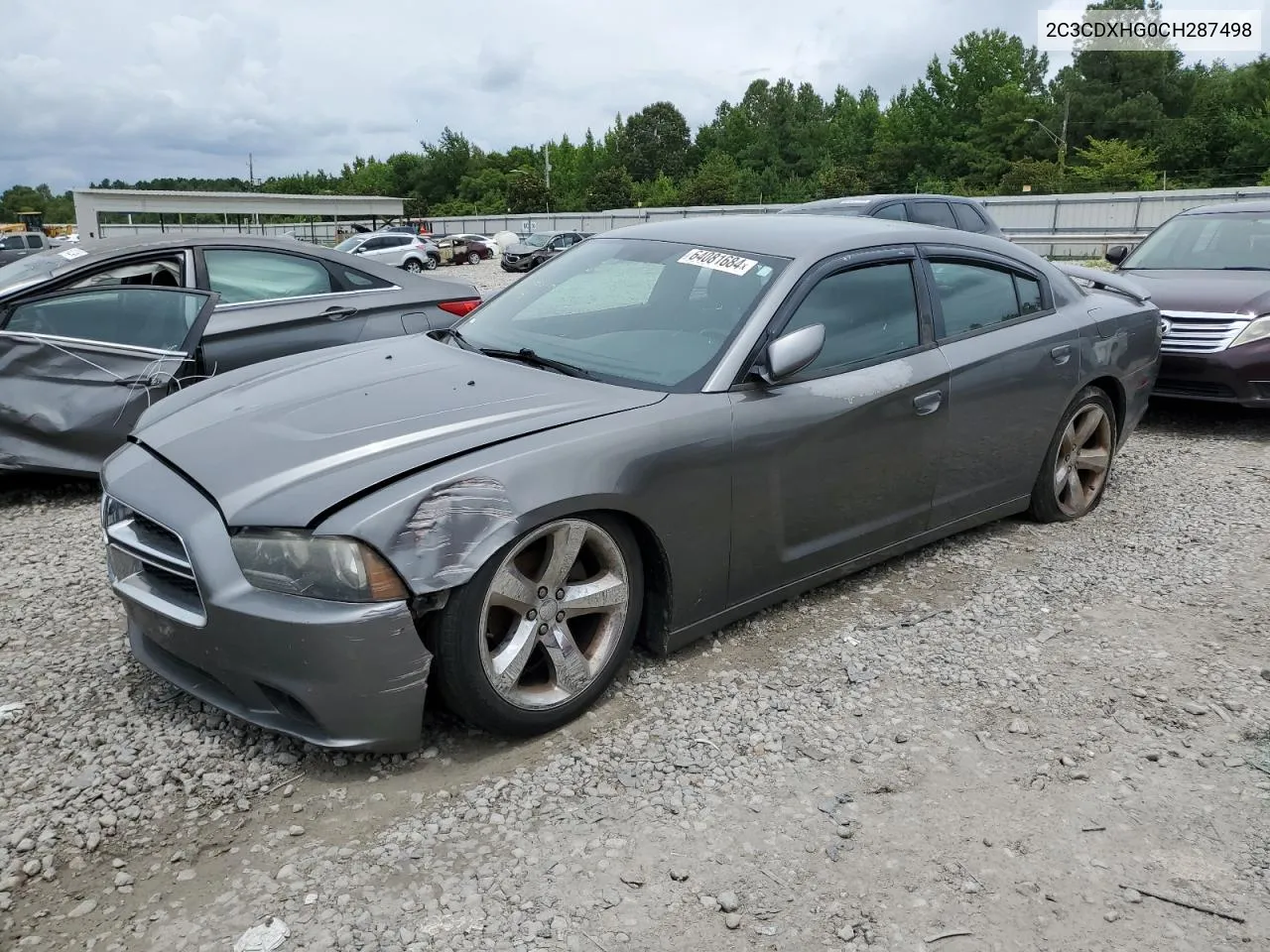 2012 Dodge Charger Sxt VIN: 2C3CDXHG0CH287498 Lot: 64081684