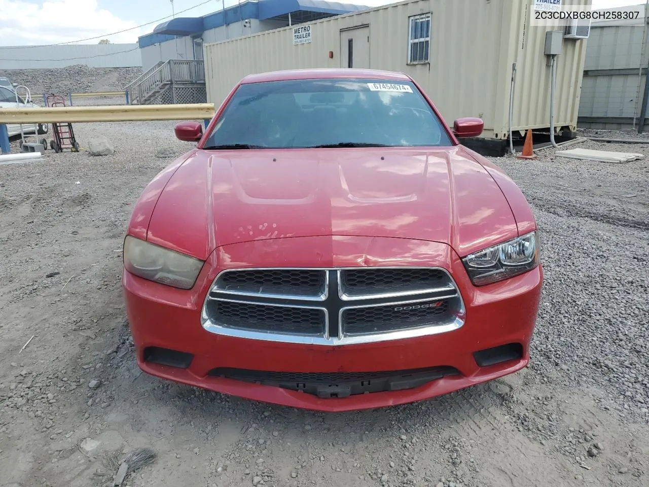 2012 Dodge Charger Se VIN: 2C3CDXBG8CH258307 Lot: 67454674