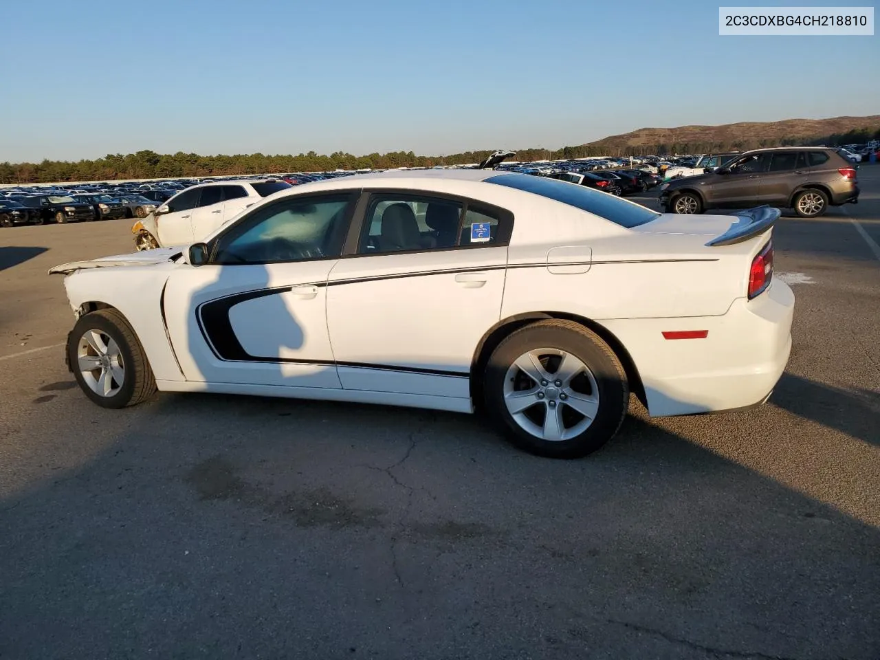 2012 Dodge Charger Se VIN: 2C3CDXBG4CH218810 Lot: 79734013