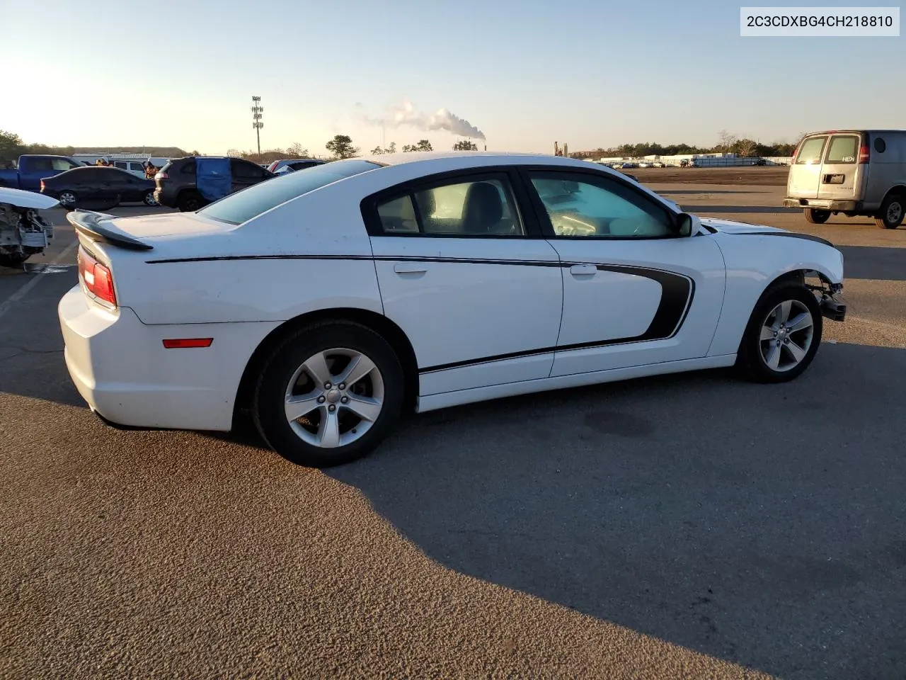 2012 Dodge Charger Se VIN: 2C3CDXBG4CH218810 Lot: 79734013