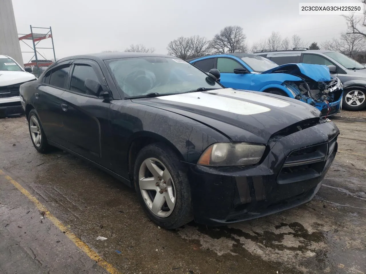 2012 Dodge Charger Police VIN: 2C3CDXAG3CH225250 Lot: 82443223