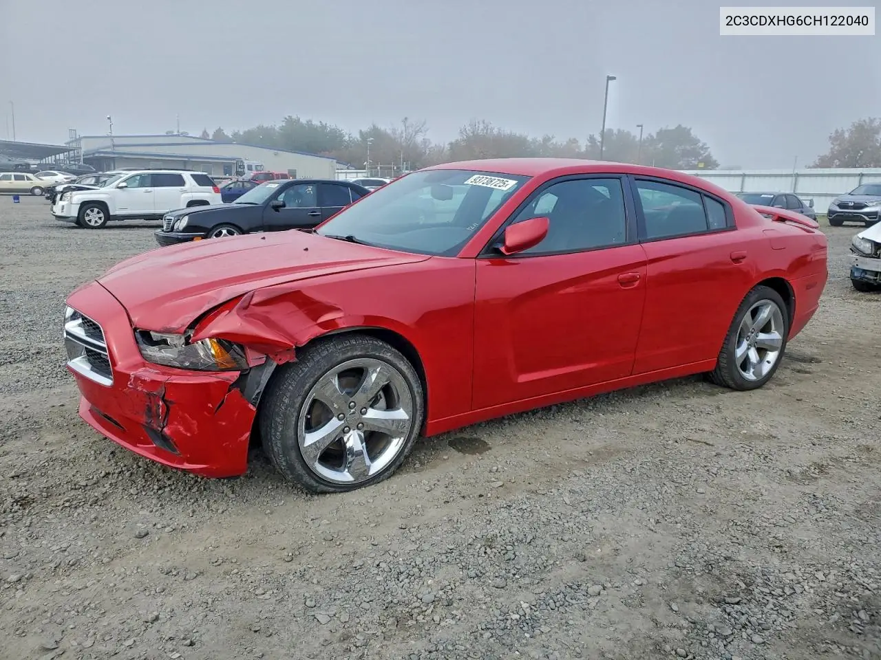 2C3CDXHG6CH122040 2012 Dodge Charger Sxt