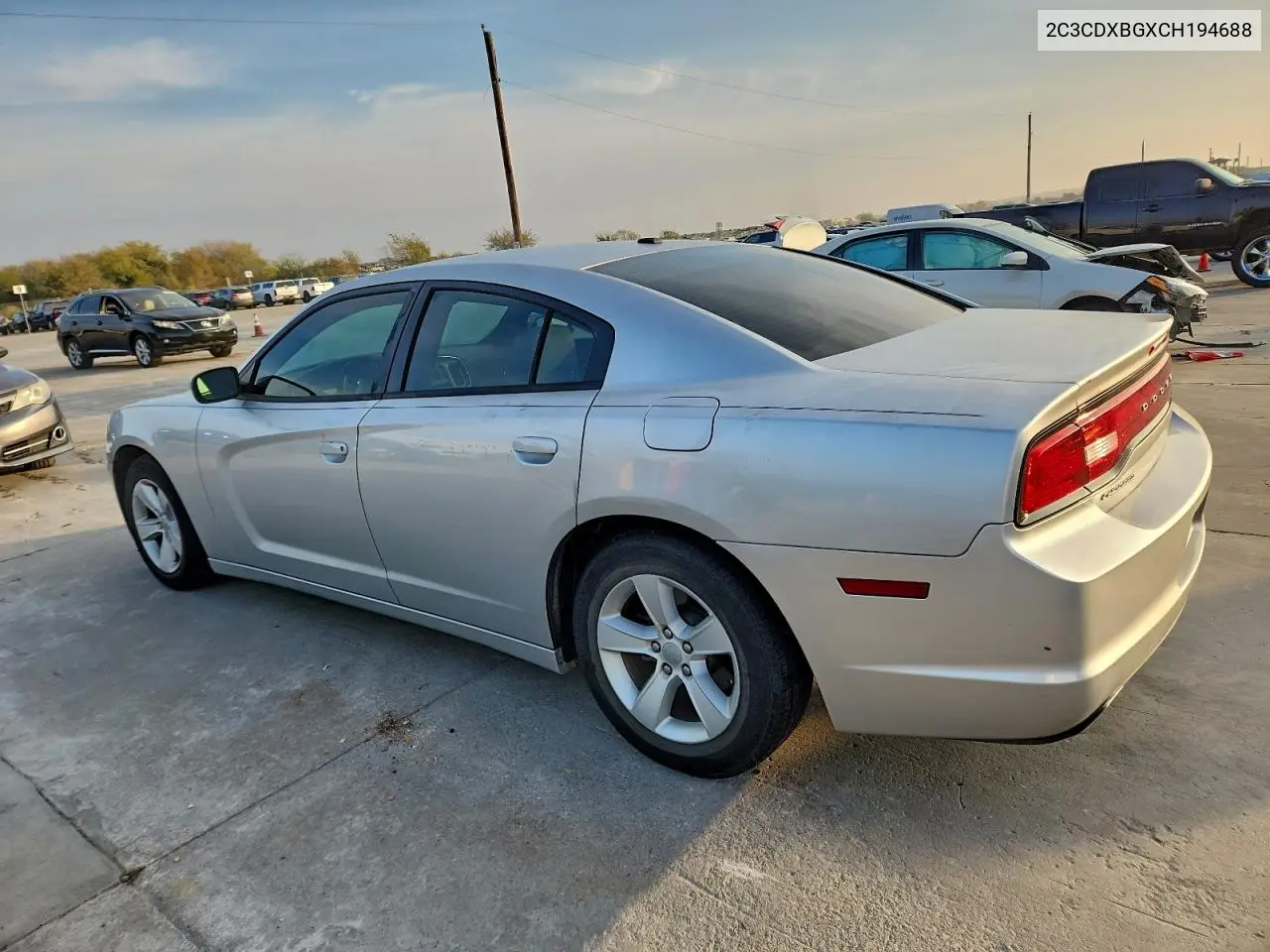 2C3CDXBGXCH194688 2012 Dodge Charger Se