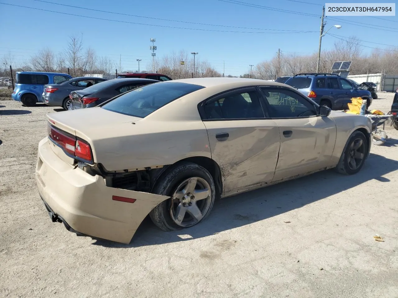 2013 Dodge Charger Police VIN: 2C3CDXAT3DH647954 Lot: 44251284