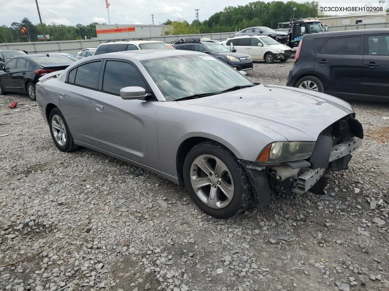 2C3CDXHG8EH102908 2014 Dodge Charger Sxt