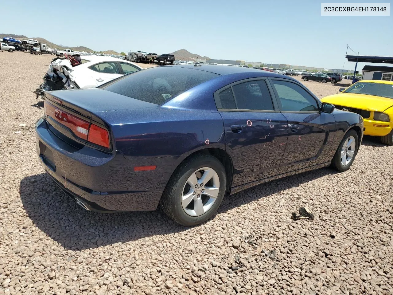 2014 Dodge Charger Se VIN: 2C3CDXBG4EH178148 Lot: 55734094