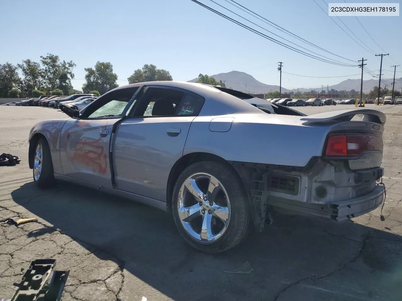 2014 Dodge Charger Sxt VIN: 2C3CDXHG3EH178195 Lot: 68578044