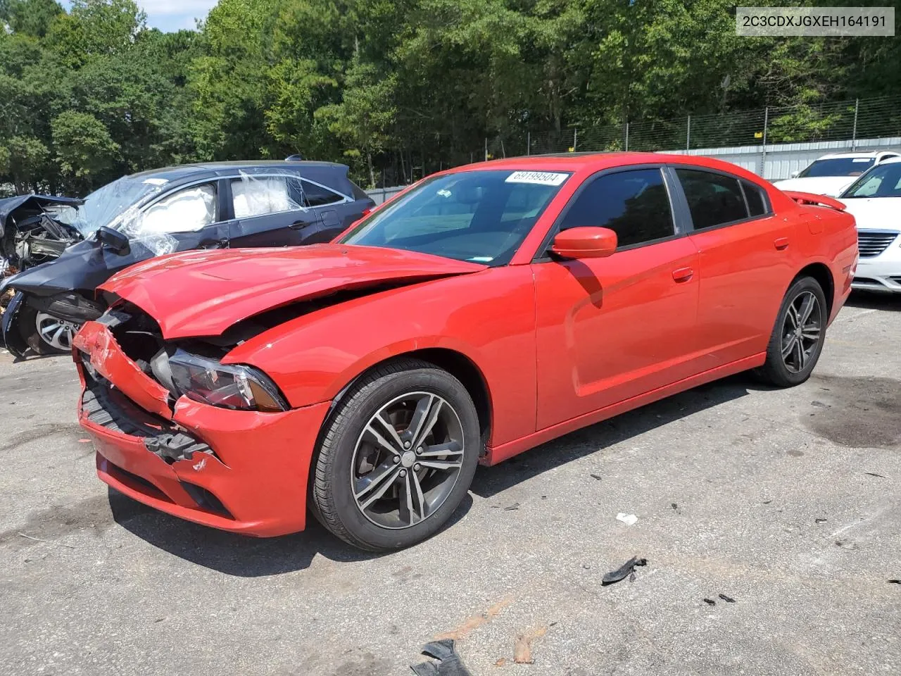 2014 Dodge Charger Sxt VIN: 2C3CDXJGXEH164191 Lot: 69199504