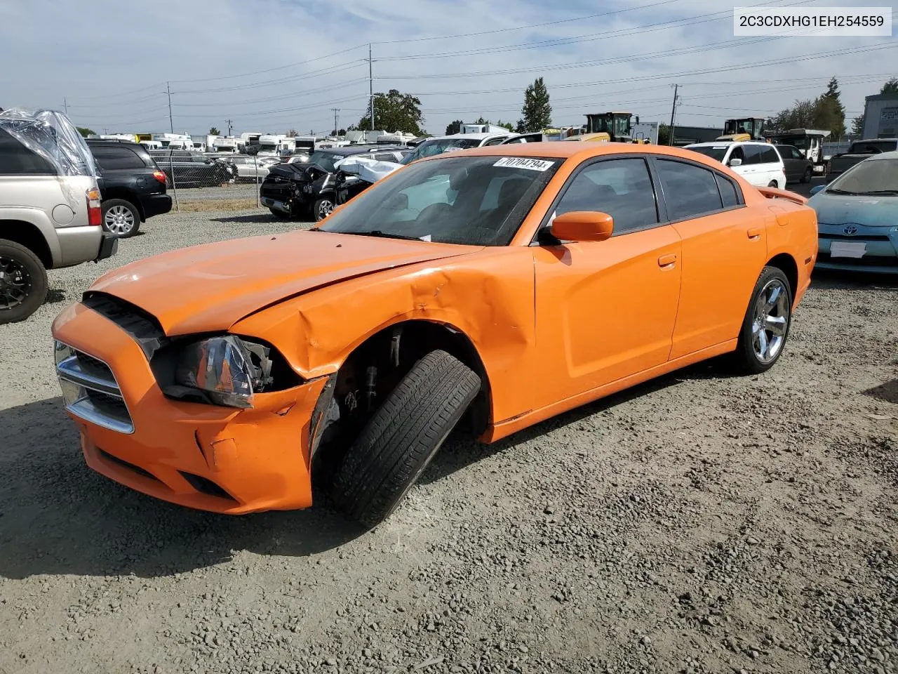 2014 Dodge Charger Sxt VIN: 2C3CDXHG1EH254559 Lot: 70704794