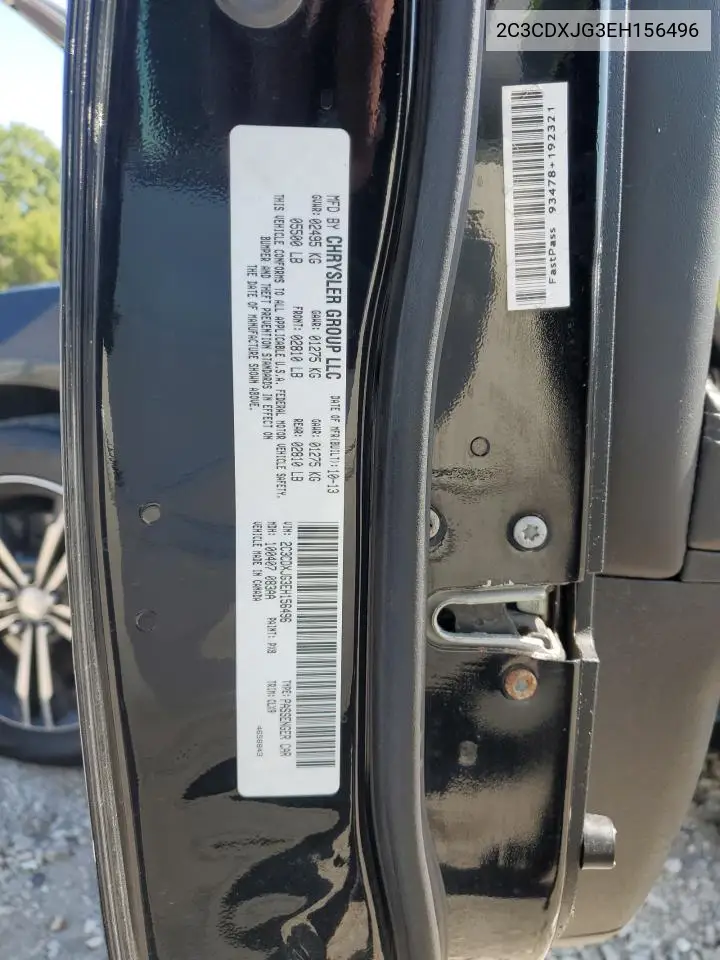 2C3CDXJG3EH156496 2014 Dodge Charger Sxt