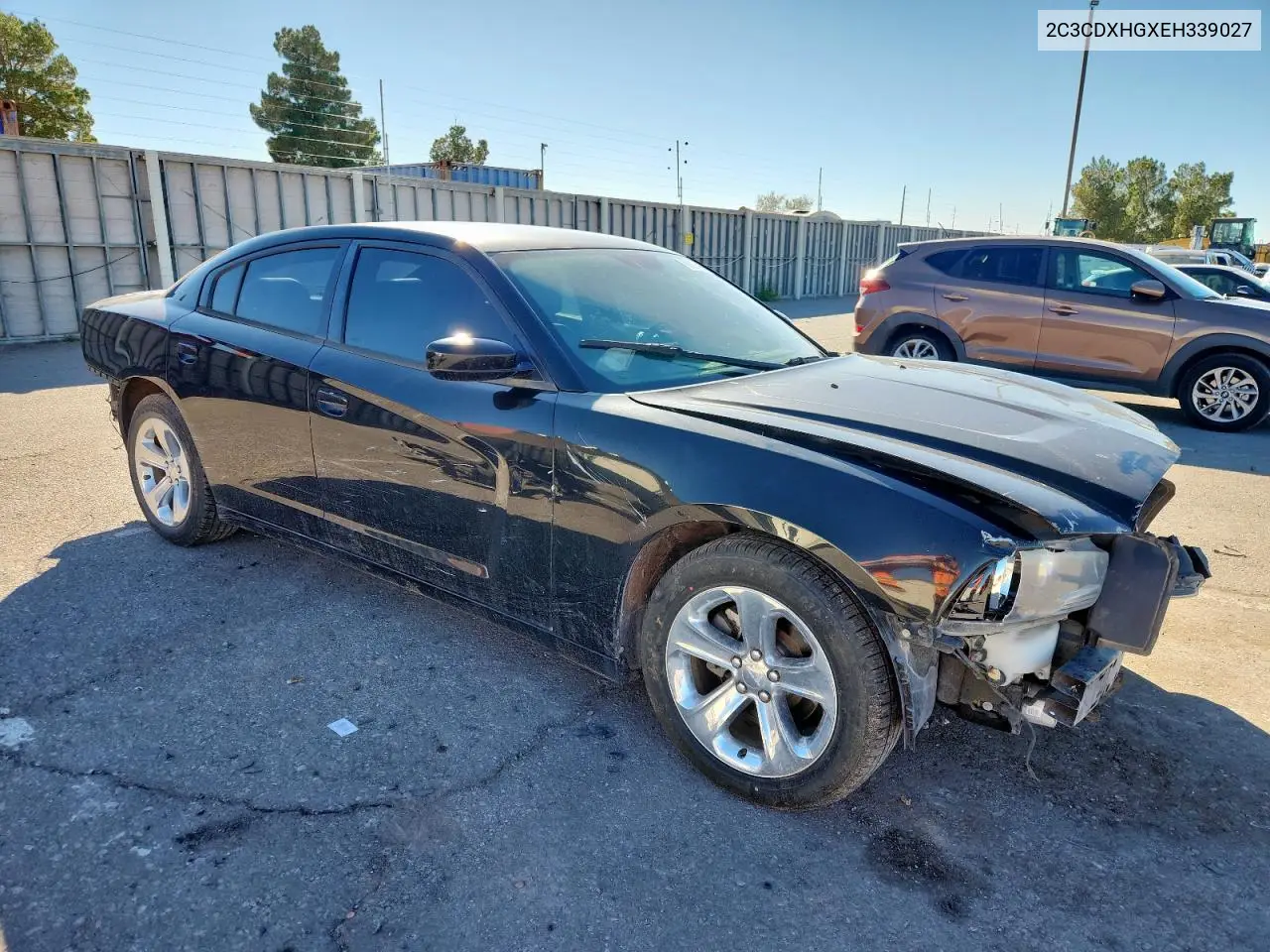 2C3CDXHGXEH339027 2014 Dodge Charger Sxt