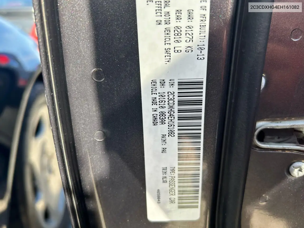 2C3CDXHG4EH161082 2014 Dodge Charger Sxt