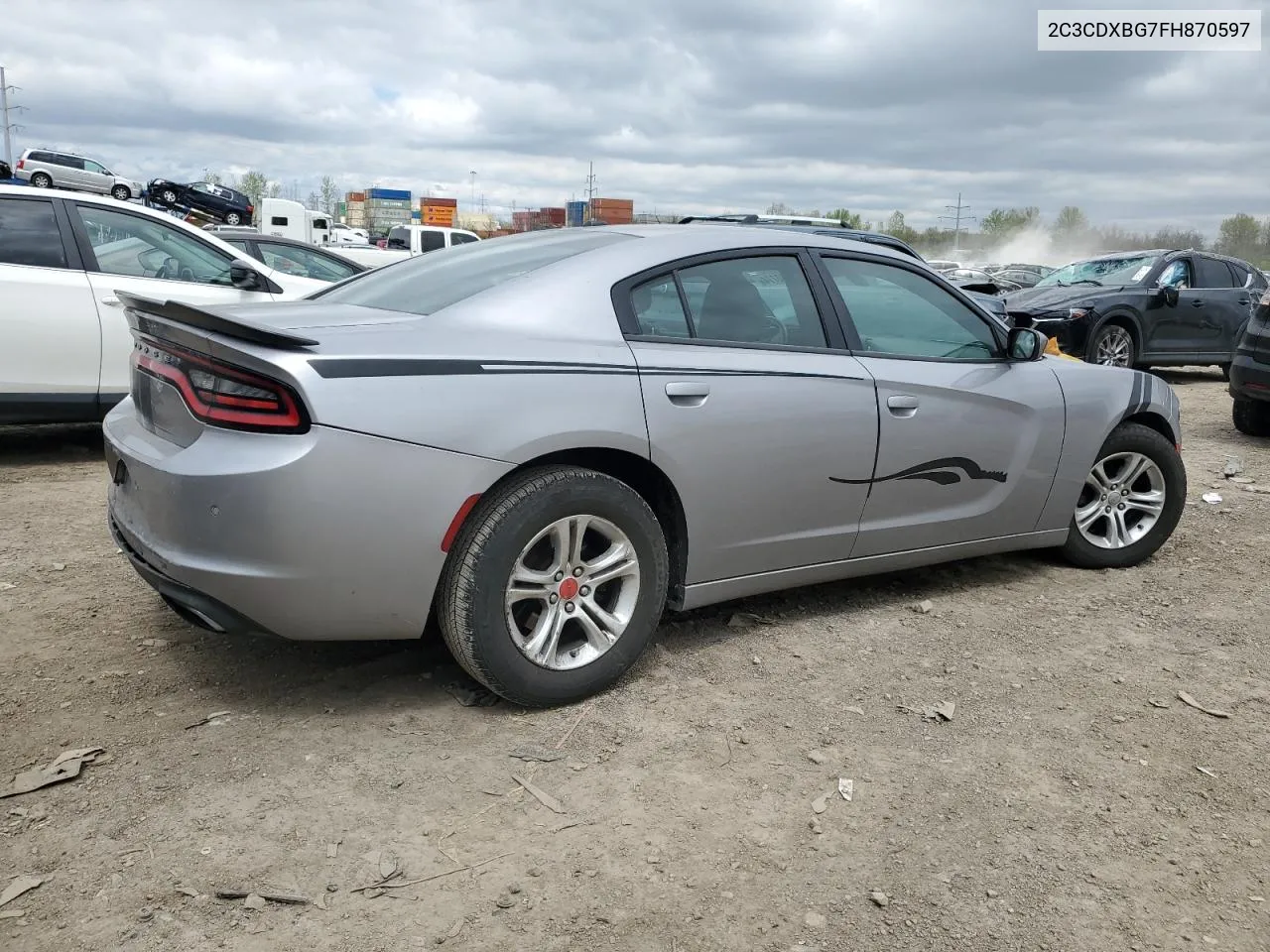 2015 Dodge Charger Se VIN: 2C3CDXBG7FH870597 Lot: 51630774