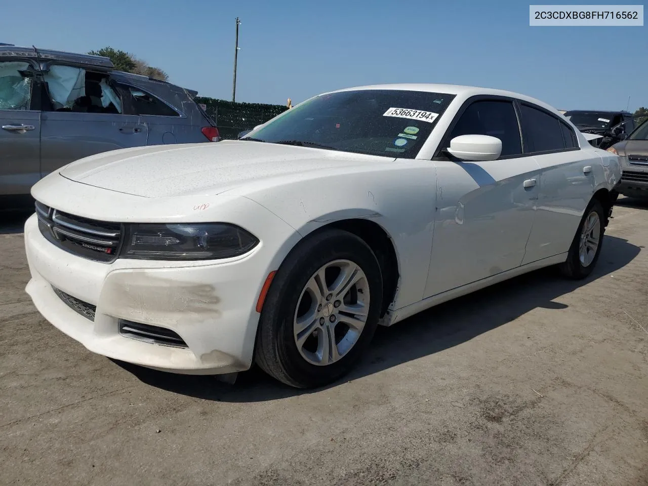 2015 Dodge Charger Se VIN: 2C3CDXBG8FH716562 Lot: 53663194