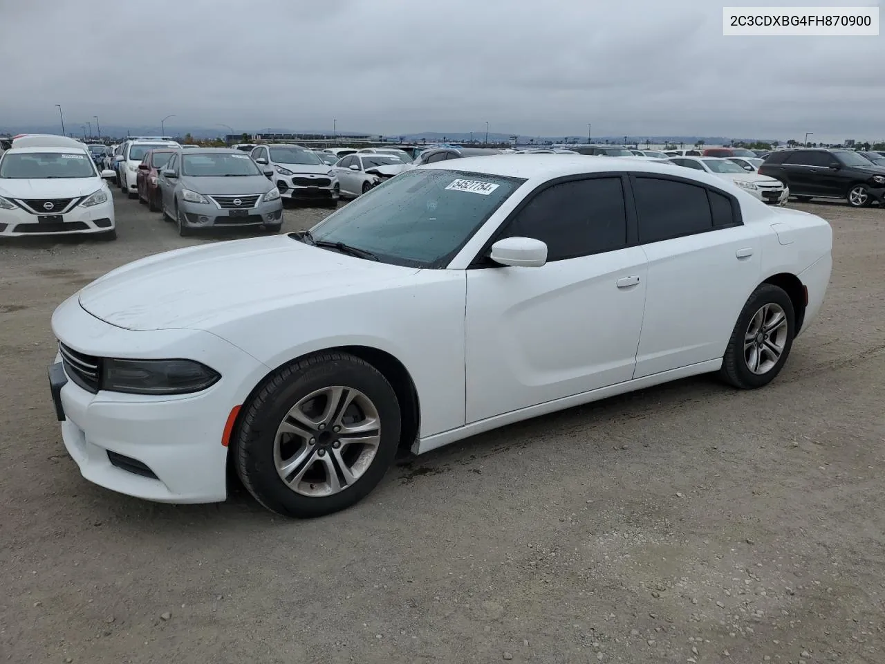 2015 Dodge Charger Se VIN: 2C3CDXBG4FH870900 Lot: 54527754