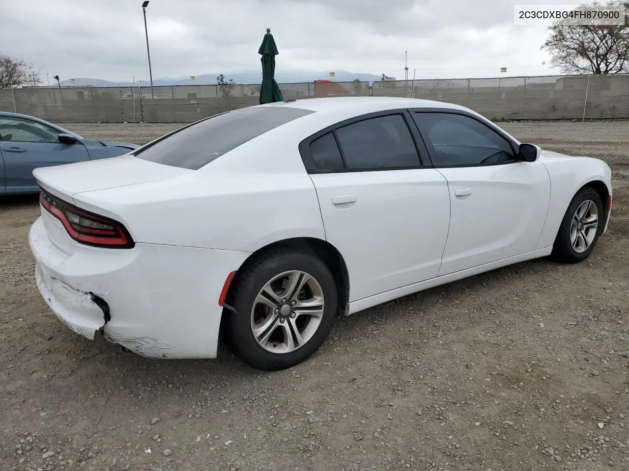 2015 Dodge Charger Se VIN: 2C3CDXBG4FH870900 Lot: 54527754