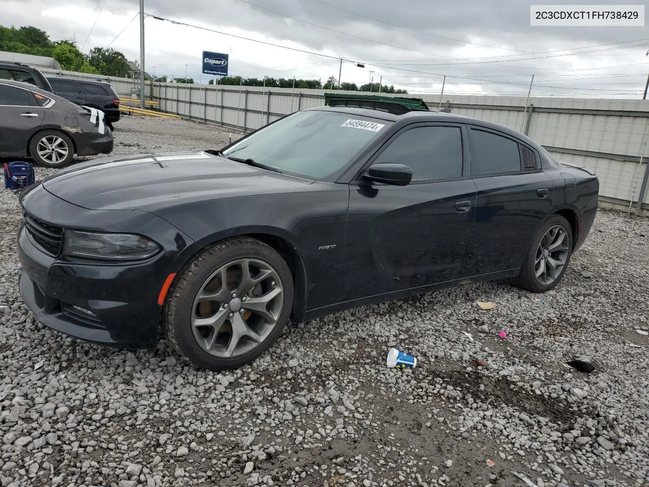 2015 Dodge Charger R/T VIN: 2C3CDXCT1FH738429 Lot: 54594474