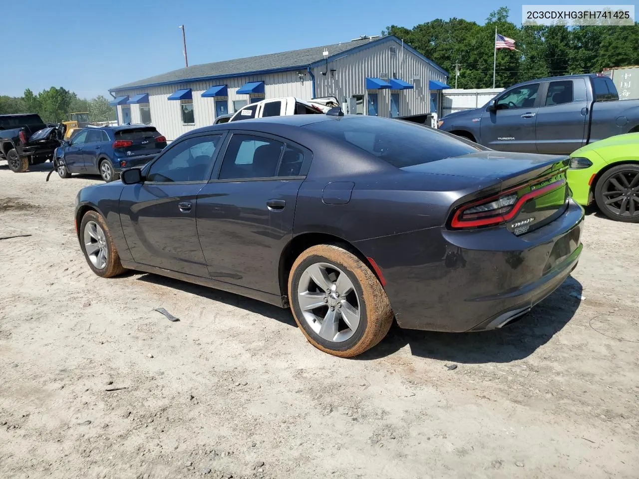 2015 Dodge Charger Sxt VIN: 2C3CDXHG3FH741425 Lot: 54903794