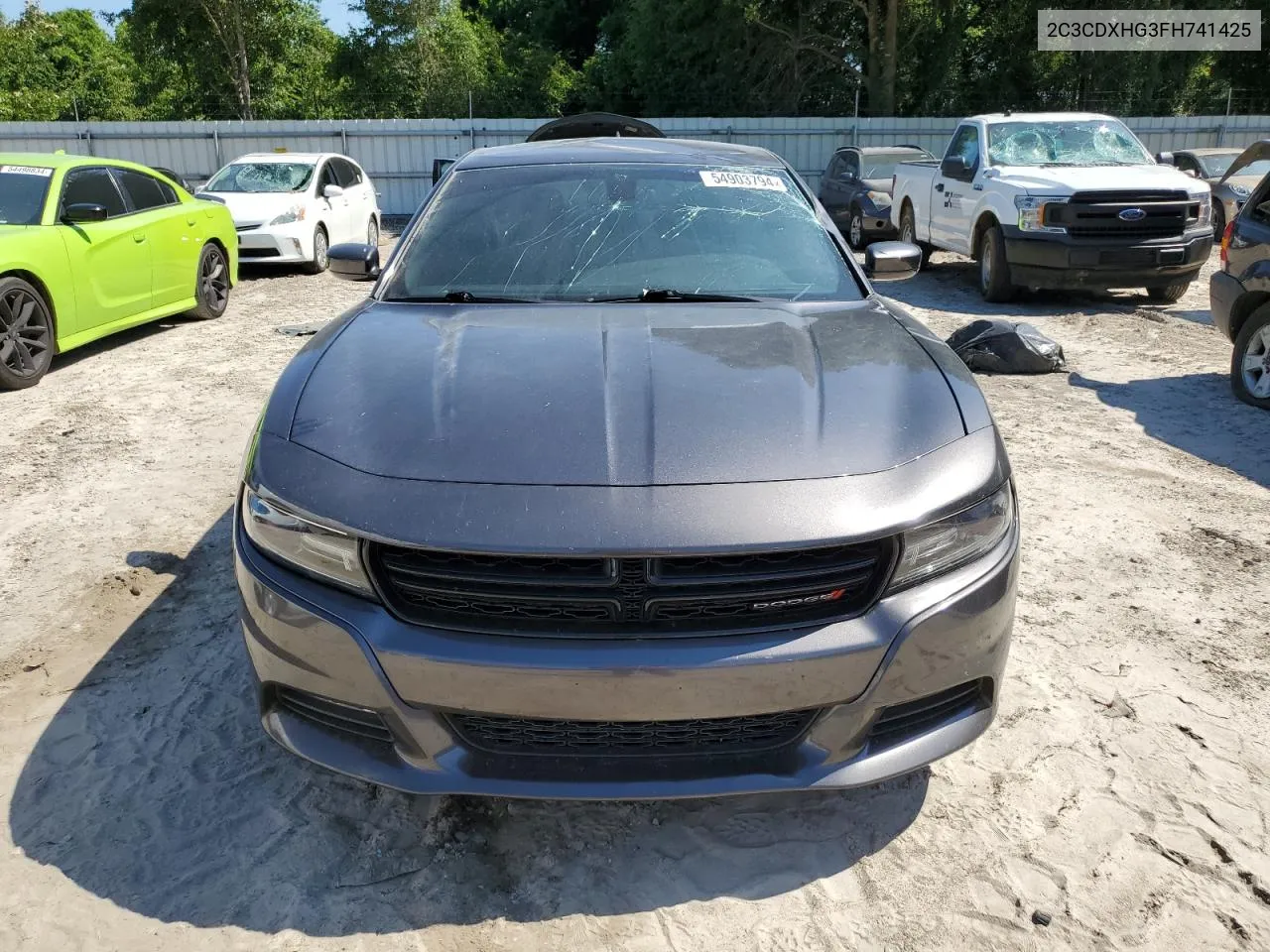 2015 Dodge Charger Sxt VIN: 2C3CDXHG3FH741425 Lot: 54903794