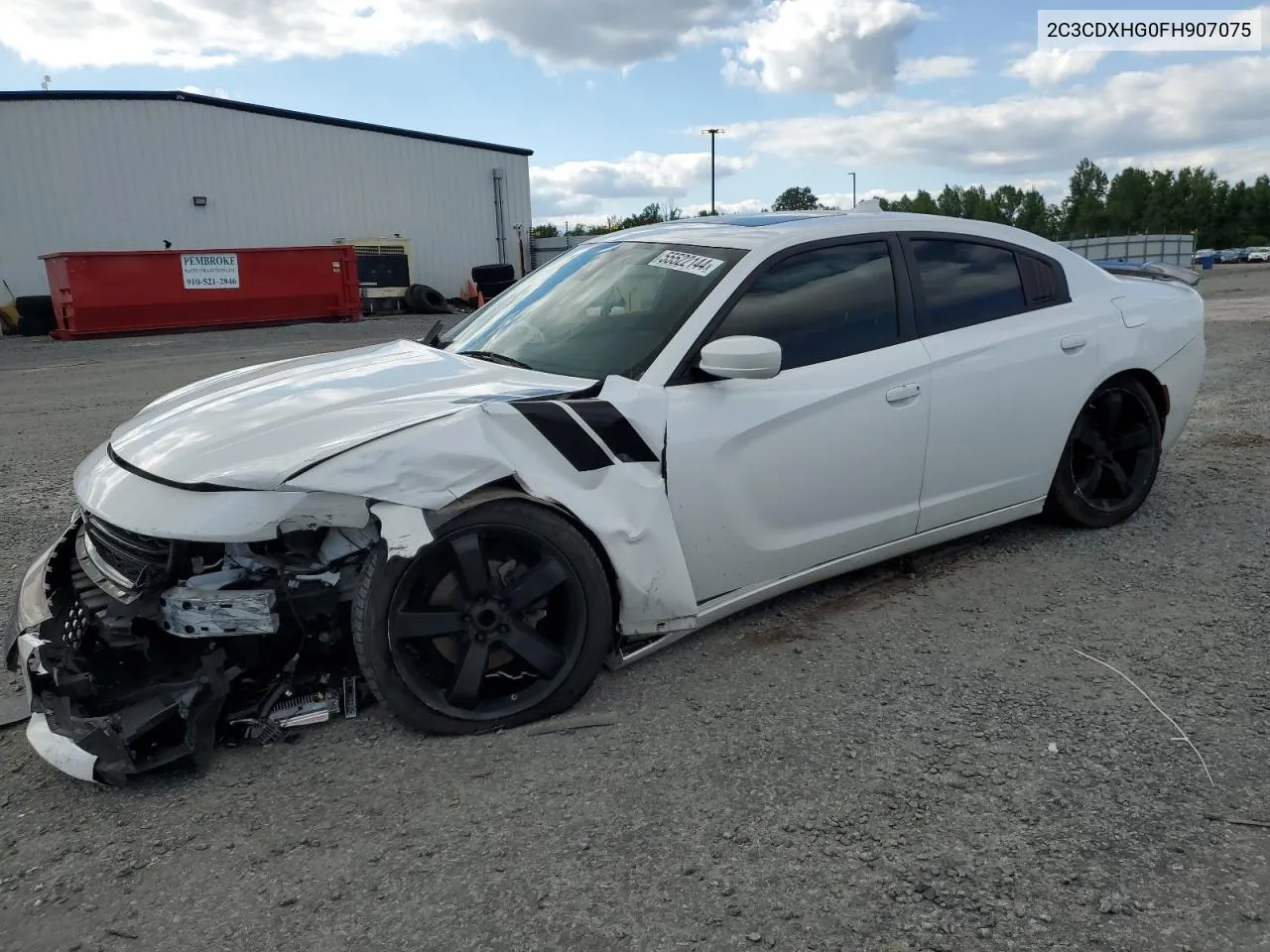 2015 Dodge Charger Sxt VIN: 2C3CDXHG0FH907075 Lot: 55522144