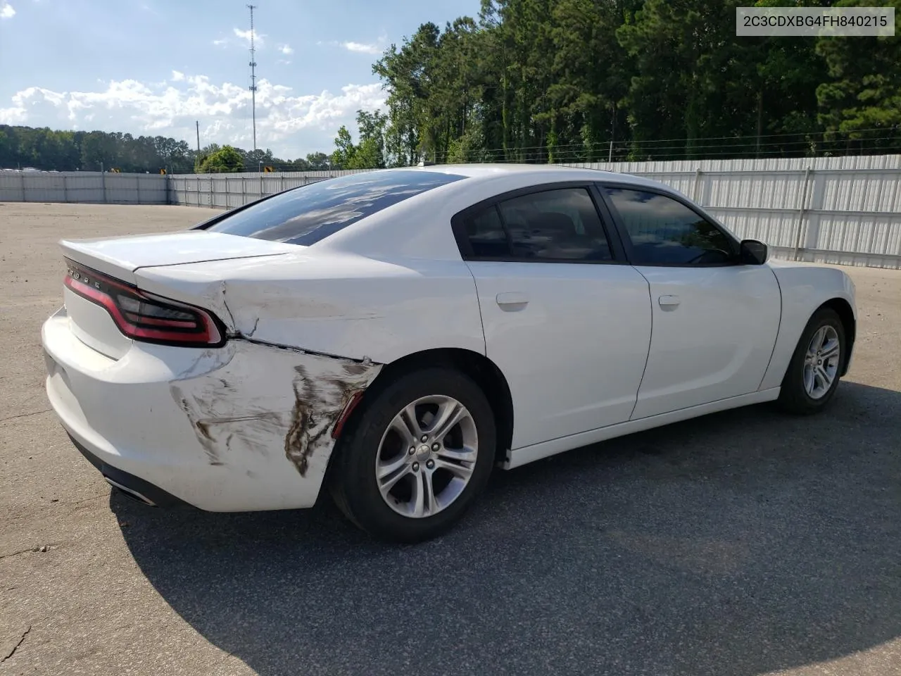 2015 Dodge Charger Se VIN: 2C3CDXBG4FH840215 Lot: 58604744