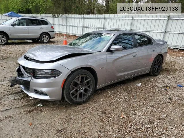 2015 Dodge Charger R/T VIN: 2C3CDXCT3FH929138 Lot: 61398604