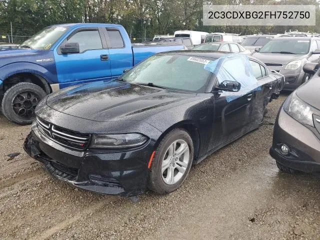 2C3CDXBG2FH752750 2015 Dodge Charger Se