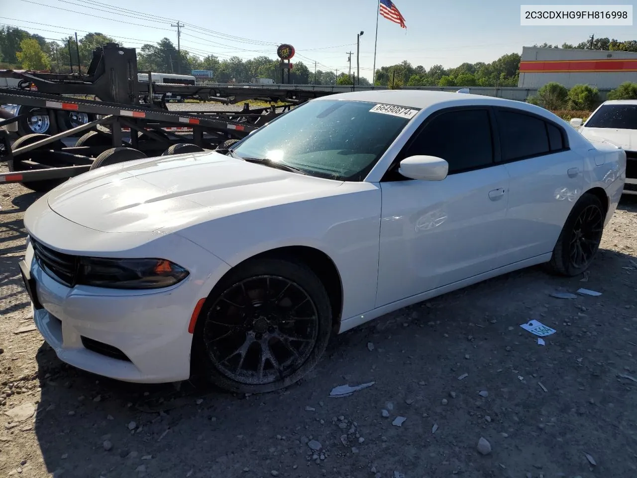 2C3CDXHG9FH816998 2015 Dodge Charger Sxt